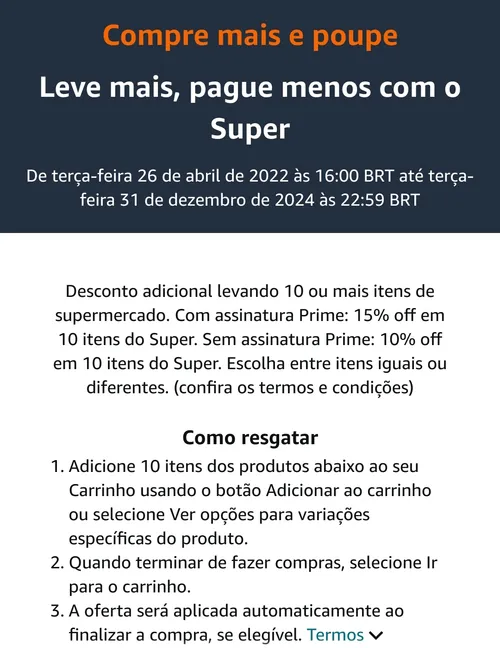 Imagem na descrição da promoção