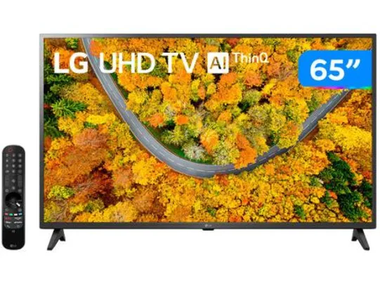 Smart TV 65” Ultra HD 4K LED LG 65UP7550 - 60Hz Wi-Fi e Bluetooth Alexa 2 HDMI 1 USB 