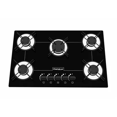 Cooktop 5 Bocas Chamalux GLP Preto 57 Bivolt