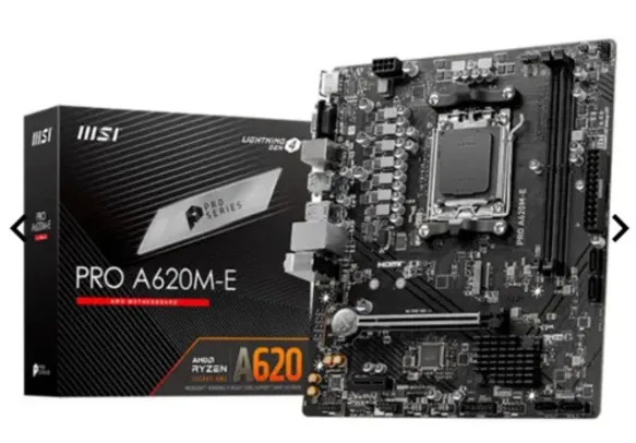 Placa Mae MSI Pro A620M-E, DDR5, Socket AMD AM5, M-ATX, Chipset AMD A620, PRO-A620M-E