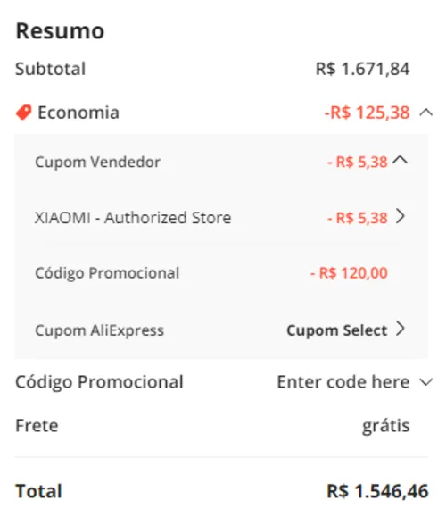 Imagem na descrição da promoção