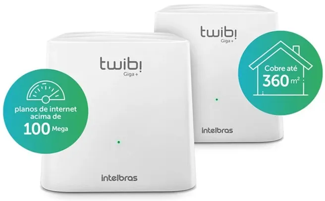 [App] Kit Wi-fi Mesh Twibi Giga+ (2 Unidades)