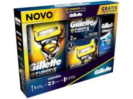 [PRIMEIRA COMPRA] Kit Aparelho de Barbear Gillette Proshield - 2 Peças - R$25