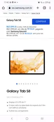Samsung Galaxy Tab S8 5G 256gb/8gb Tela 11 Grafite