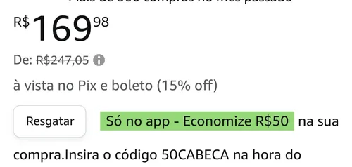 Imagem na descrição da promoção