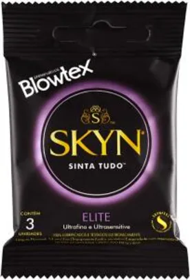 Preservativo Skyn Elite com 3 unid (4 pacotes) | R$ 21