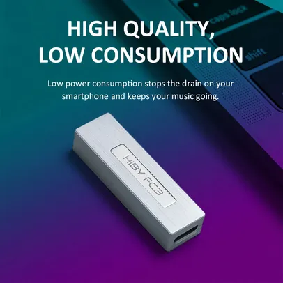 (Novos Usuários R$ 159) Amplificador Hiby Fc3 Dongle Usb Dac 