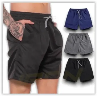 Kit 3 Shorts Bermudas Academia Masculina Treino Corrida training 184