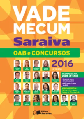 Vade Mecum Saraiva - OAB e Concursos - 10ª Ed. 2016 por R$ 30