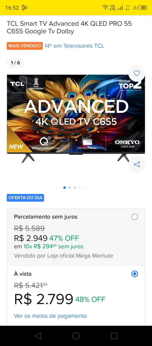 Imagem na descrição da promoção