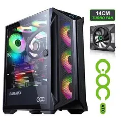 Gabinete Gamer Argb Brufen C1 Vidro Gamemax - R$387