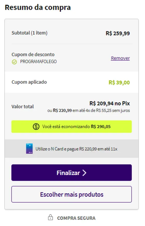 Imagem na descrição da promoção