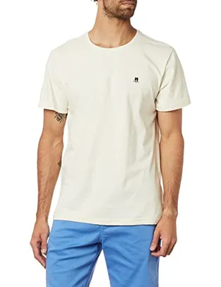 Camiseta Bordada Manusc, Polo Wear, Masculino, Off white - Logo Preto, G