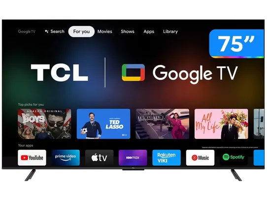 [APP+CLIENTE OURO+MAGALUPAY] Smart TV 75” 4K LED TCL 75P735 VA 120Hz HandsFree Wi-Fi Bluetooth HDR 