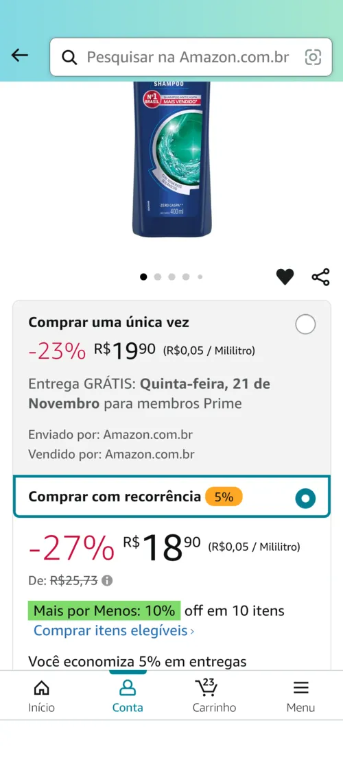 Imagem na descrição da promoção