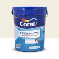 Tinta Acrílica Fosca Rende Muito Standard Interior e Exterior Branco 20 L Coral