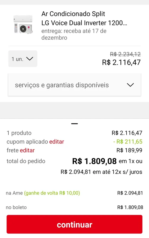 Imagem na descrição da promoção