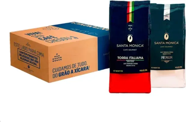 [ PRIME | REC ] Pack Café Santa Monica Moídos Gourmet Premium e Torra Italiana - 2 unidades 500g