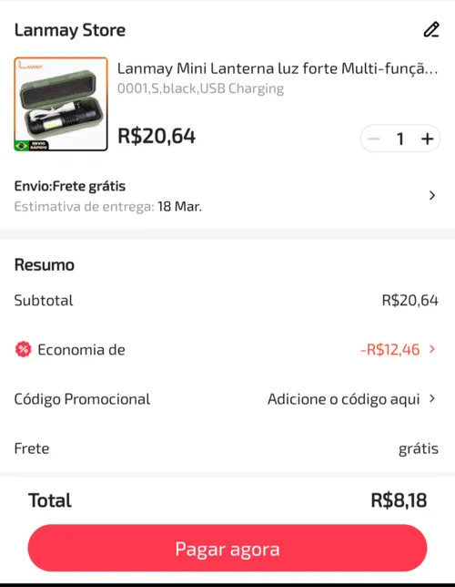 Imagem na descrição da promoção