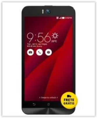 [Saraiva] Smartphone Asus Zenfone Selfie Vermelho 4G Tela 5.5" Android 5 Câmera 13Mp Dual Chip 32Gb por R$ 1126
