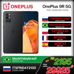  OnePlus 9R 5G  Snapdragon 870 120Hz AMOLED Display 65W Warp 48MP 