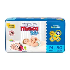 [rec/Leve 2] Fralda Turma da Mônica Baby Mega M 50 Unidades