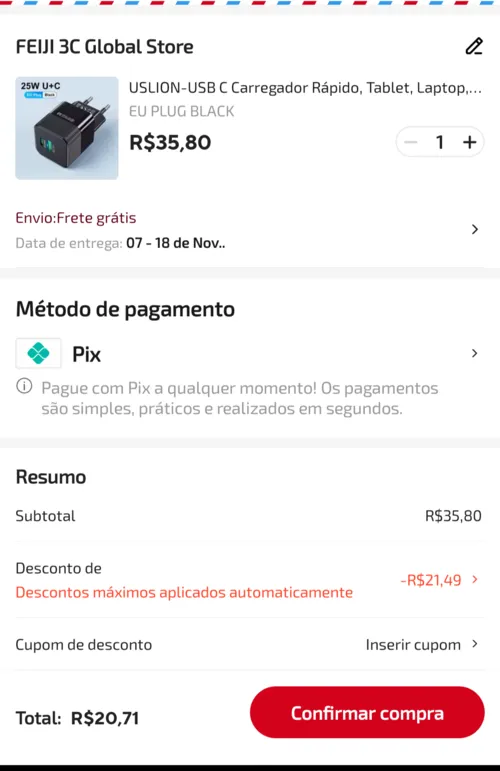 Imagem na descrição da promoção