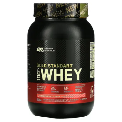 Foto do produto Optimum Nutrition Gold Standard 100% Whey Protein Powder, Morango & Cr