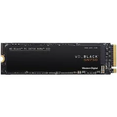 SSD WD Black SN750, 500GB, M.2, NVMe, Leitura: 3430 MB/s, Gravação: 2600 MB/s - WDS500G3X0C | R$520