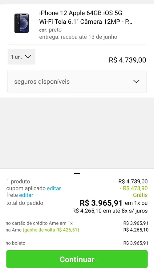 Imagem na descrição da promoção