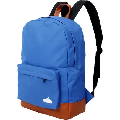 [Ame R$ 20 / SC R$ 6] Mochila Esportiva Azul com Detalhes em Couro - Submarino