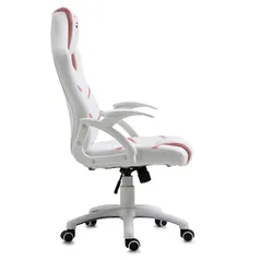 Cadeira Gamer Ninja Hiryu, Branco e Rosa