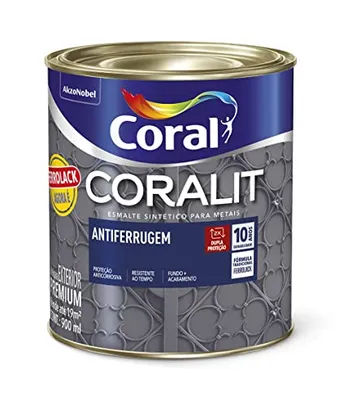 CORALIT ANTIFERRUGEM CINZA - PADRÃO FERROLACK 900ML - CORAL