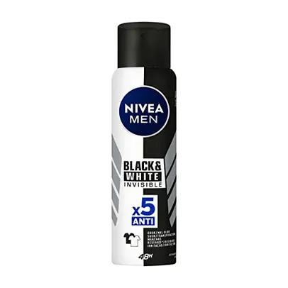 [REC] Desodorante NIVEA MEN Antitranspirante Aerossol Invisible Black & White 150ml 