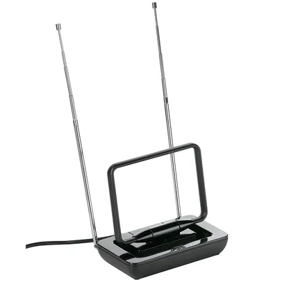 Antena interna digital para TV/UHF/VHF e FM One For All Preta SV9015