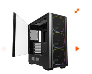 Gabinete Gamer Montech Sky Two GX, Mid Tower, Vidro Temperado, E-ATX, Black, Sem Fonte, Com 3 Fans ARGB