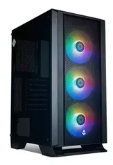 Gabinete Gamer Mancer Narok Rgb Mid Tower Vidro Com 3 Fans