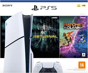 PlayStation 5 Slim com 2 jogos