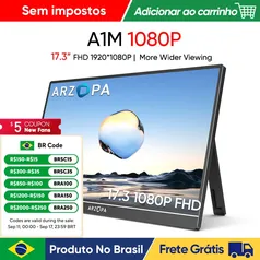 [Do Brasil/Gpay] Monitor Portátil com HDMI USB IP S1 Table Arzopa 15.6 ''FHD 1080P