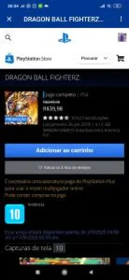 Dragon Ball FigtherZ - PS4 | R$40