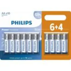 Pilha Alcalina AA Philips C/ 10 unidades