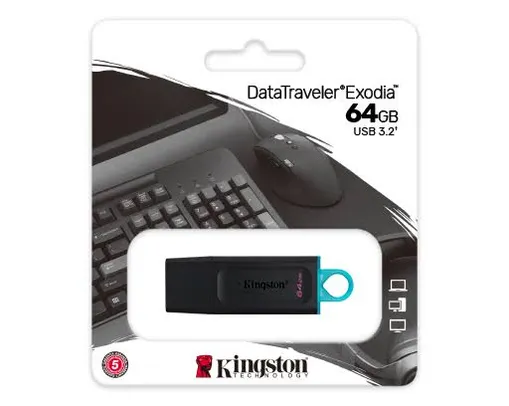 Pen drive original Kingston de 64gb DataTraveler Exodia - USB 3.2