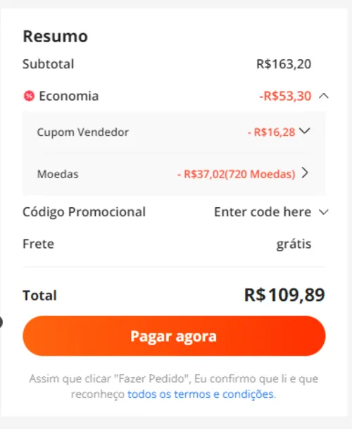 Imagem na descrição da promoção