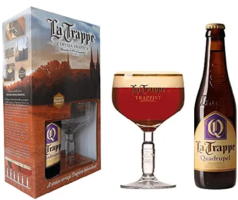 Kit La Trappe Quadruppel - 1 gfa 330 ml + 1 taça 250 ml La Trappe 330Ml