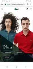 Lacoste - Até 50% OFF em produtos