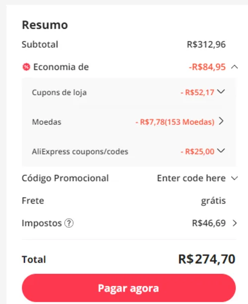 Imagem na descrição da promoção