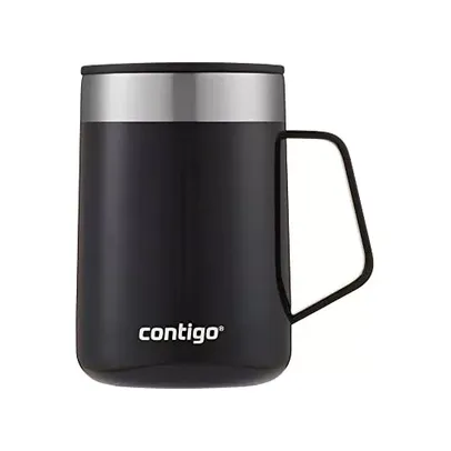 Caneca Térmica CONTIGO com tampa - Para Cerveja e outras Bebidas - Preto, 414ml