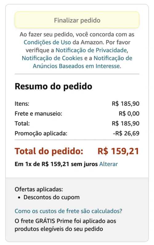 Imagem na descrição da promoção