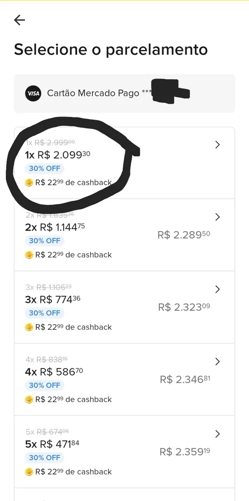 Imagem na descrição da promoção