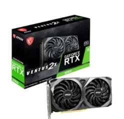 Placa de Vídeo RTX 3060 Ventus 2X MSI NVIDIA GeForce,  12GB GDDR6, DLSS, Ray Tracing